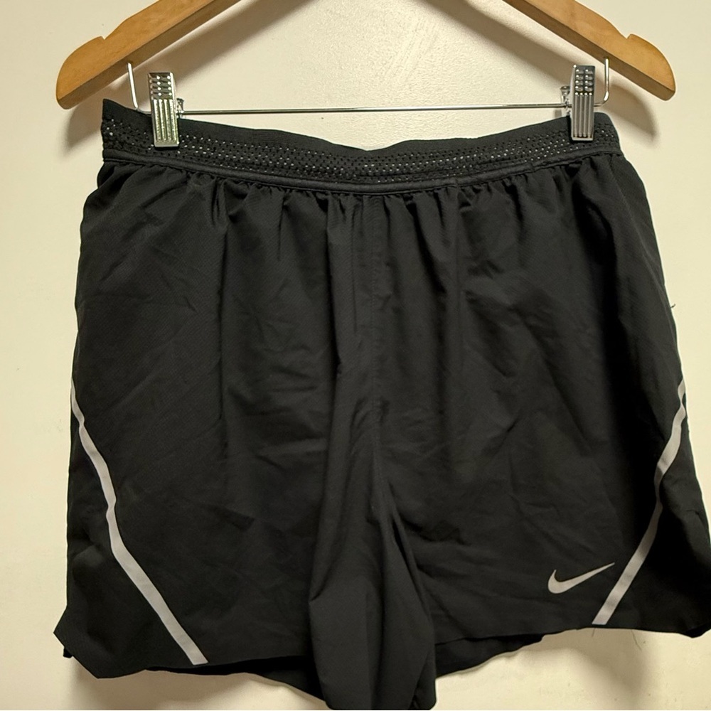 Nike Black Shorts with White Detailing Size L